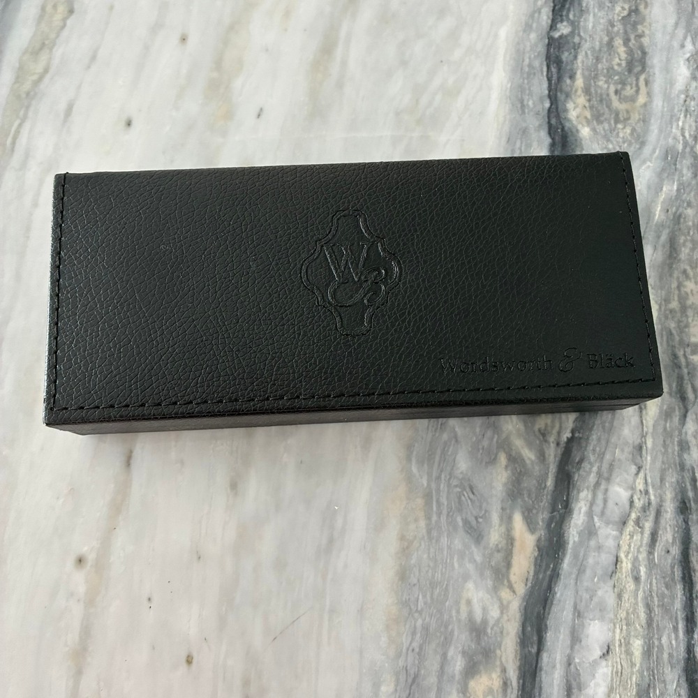 Wordsworth & Black Faux Leather Single Fountain Pen Presentation Case Box Black